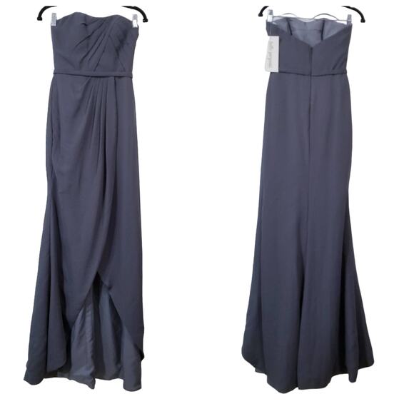 Kleinfeld Gray Bridesmaid Long Dress - Picture 1 of 11